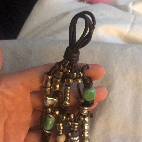 Uno de 50 bracelet with leather, silver and jade - Picture 3 of 4